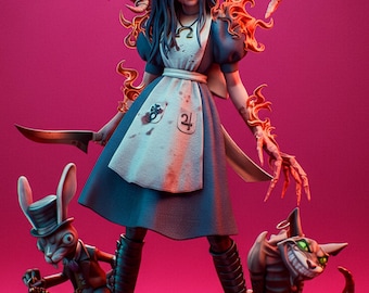 Alice Madness Returns Statue: Hand-painted Dark Wonderland Fan Art