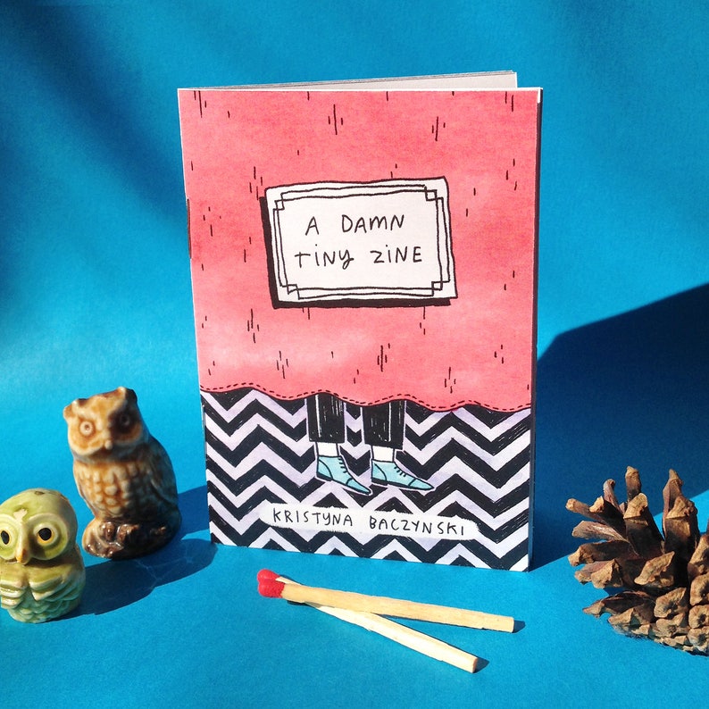 A Damn Tiny Zine Twin Peaks Art Mini-Zine, Log Lady, David Lynch image 1