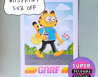 Perfect Garf - Big Orange Cat A5 Riso Print