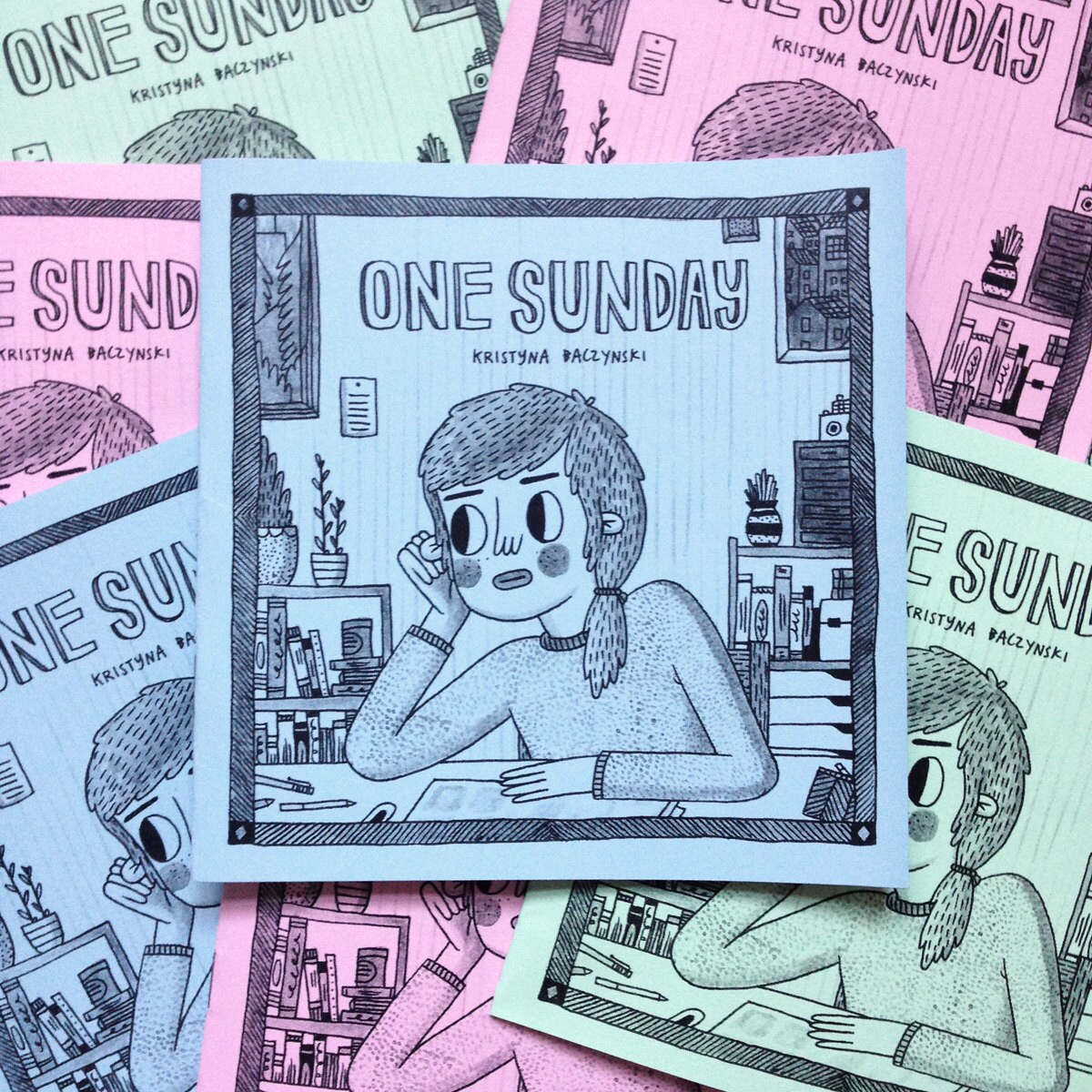 One Sunday - Comic, diary comic, perzine, hourly comic day