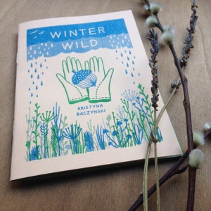 Winter Wild Plant Zine, Comic Risograph Handmade image 7