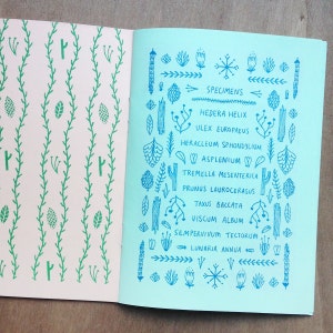 Winter Wild Plant Zine Comic Risograph Handmade image 2