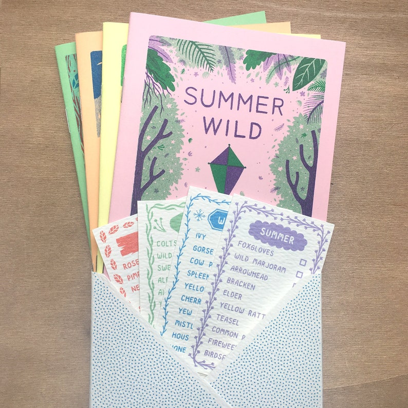 Plant Zine Collection, The Wild Year 4 x Seasonal Risograph Comics, Boxed Gift image 5