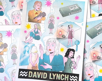 David Lynch, Large Riso Print - Twin Peaks, Lost Highway, Mullholland Drive, Eraserhead, Blue Velvet