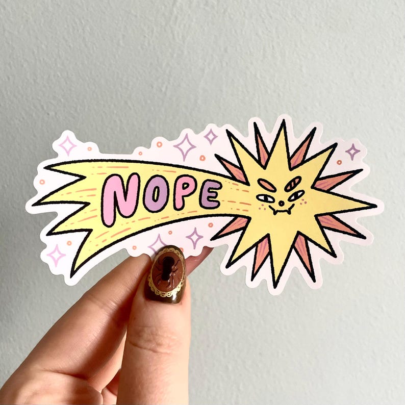 Nope Shape Nope Comet Shooting Star Sticker - Etsy