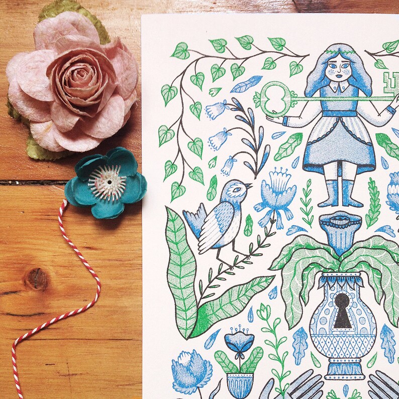 El jardín secreto Impresión y póster para colorear | Etsy