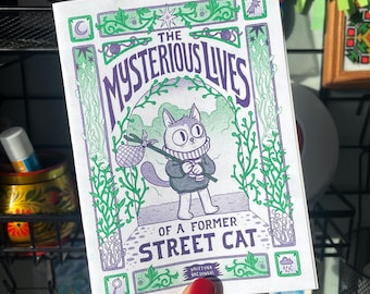 The Mysterious Lives of a Former Street Cat - Rescue Cat Riso Zine