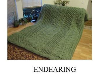 CUSTOM KNIT AFGHAN (95 Dollars) - your choice between 3 patterns and 18 colors