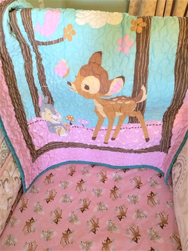 Quilted BAMBI Baby Blanket Bedding Blankets & Throws