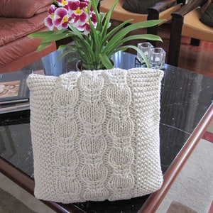 Ready-Made Knit AfghanPEACEFUL in OFF WHITE image 2