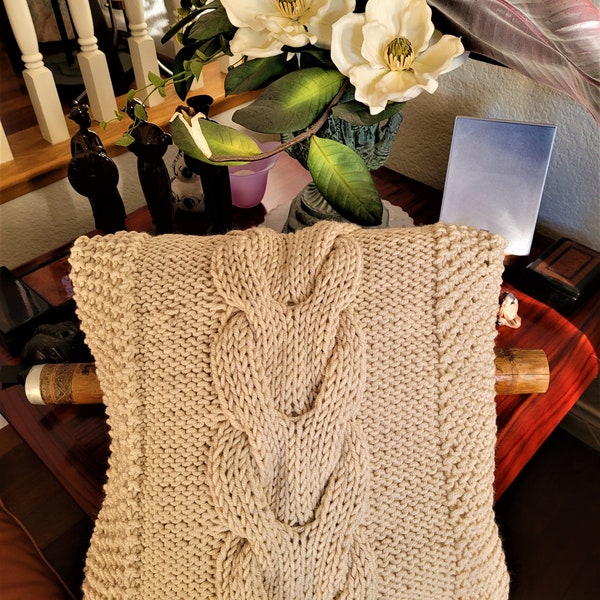 Cable Knit Pillow Etsy