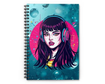 Teen Girl's Spiral Notebook - Ruled Line, Bright Colors, Trendy, Great Gift Idea, College Student Notebook, School Supplies, Writing