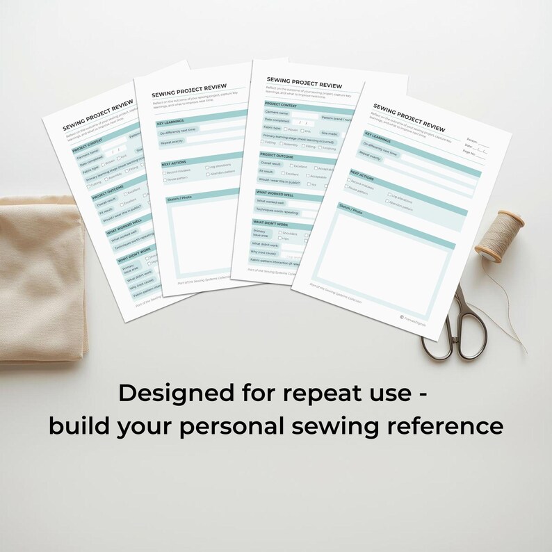 Sewing Project Review Printable PDF for Garment Sewing Improvement - Etsy