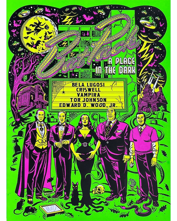 The Bat Pack Screenprint, Bela Lugosi, Criswell, Vampira, 18x24