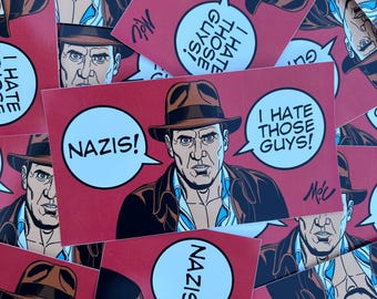 Zestaw 2 naklejek na zderzak „Nienawidzę tych gości”!