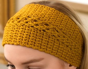 Braided Crochet Headband Pattern, Easy Winter Ear Warmer (PDF)