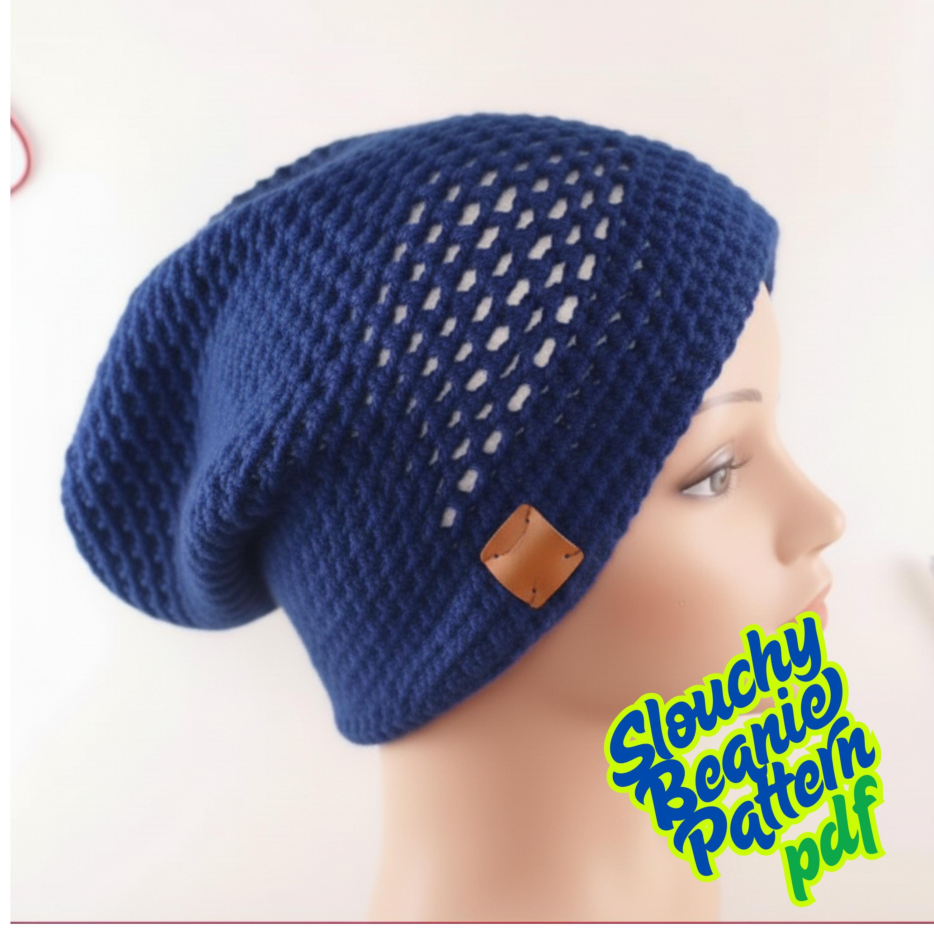30 Hipster Slouchy Beanie Crochet Patterns for Stylish DIY Hats 21 Easy Mesh Slouchy Beanie Pattern