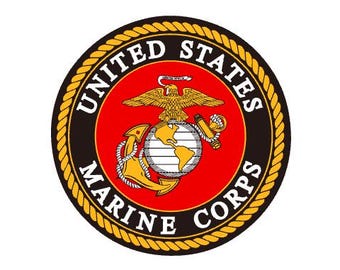United States Marine Corps Globe and Anchor Decal -  UV Perma-Sticker, Waterproof 3"