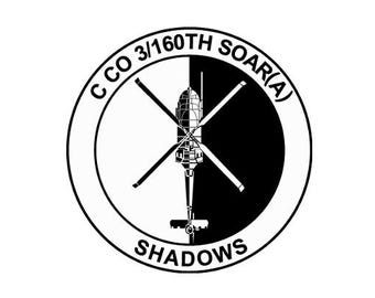 160th SOAR, Nightstalkers, Shadows decal, Permanent, 3-160