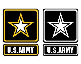 US Army Decal, UV Resistant Perma-Sticker, set of 2