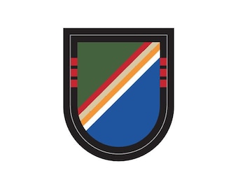 3rd Bn 75th Ranger Regiment Flash, Perma-Sticker, Full Color, 1/75