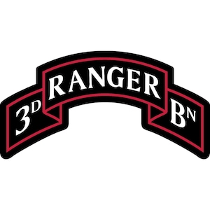 3rd Bn 75th Ranger Regiment Scroll, Perma-Sticker, Full Color, 3/75