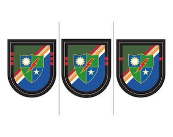 75th Ranger Regiment Flash and Crest | UV Resistant Sticker, Decal | Full Color | Free Shipping