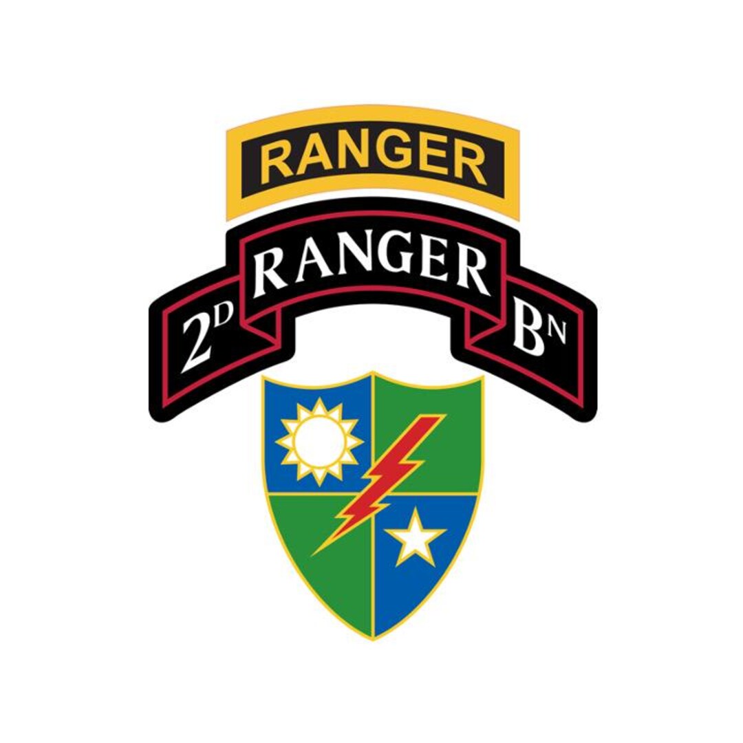 2nd Ranger Battalion Crest Tab Decal, Perma-sticker, Full Color ...
