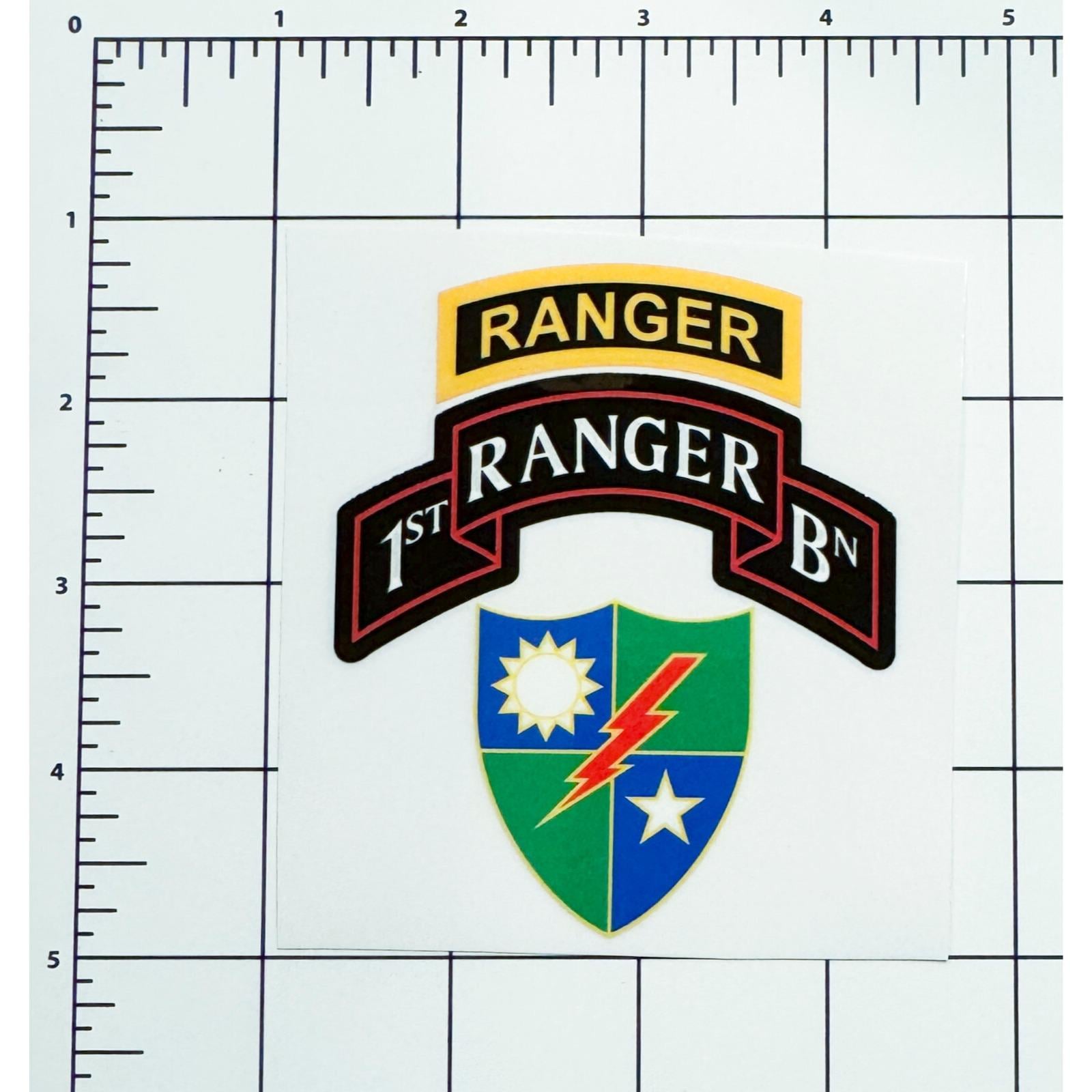 1st Ranger Battalion Crest Tab Decal, Perma-sticker, Full Color - Etsy