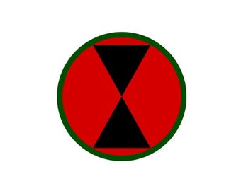 7th Infantry Division Patch | UV Resistant Sticker, Decal | Full Color | Free Shipping
