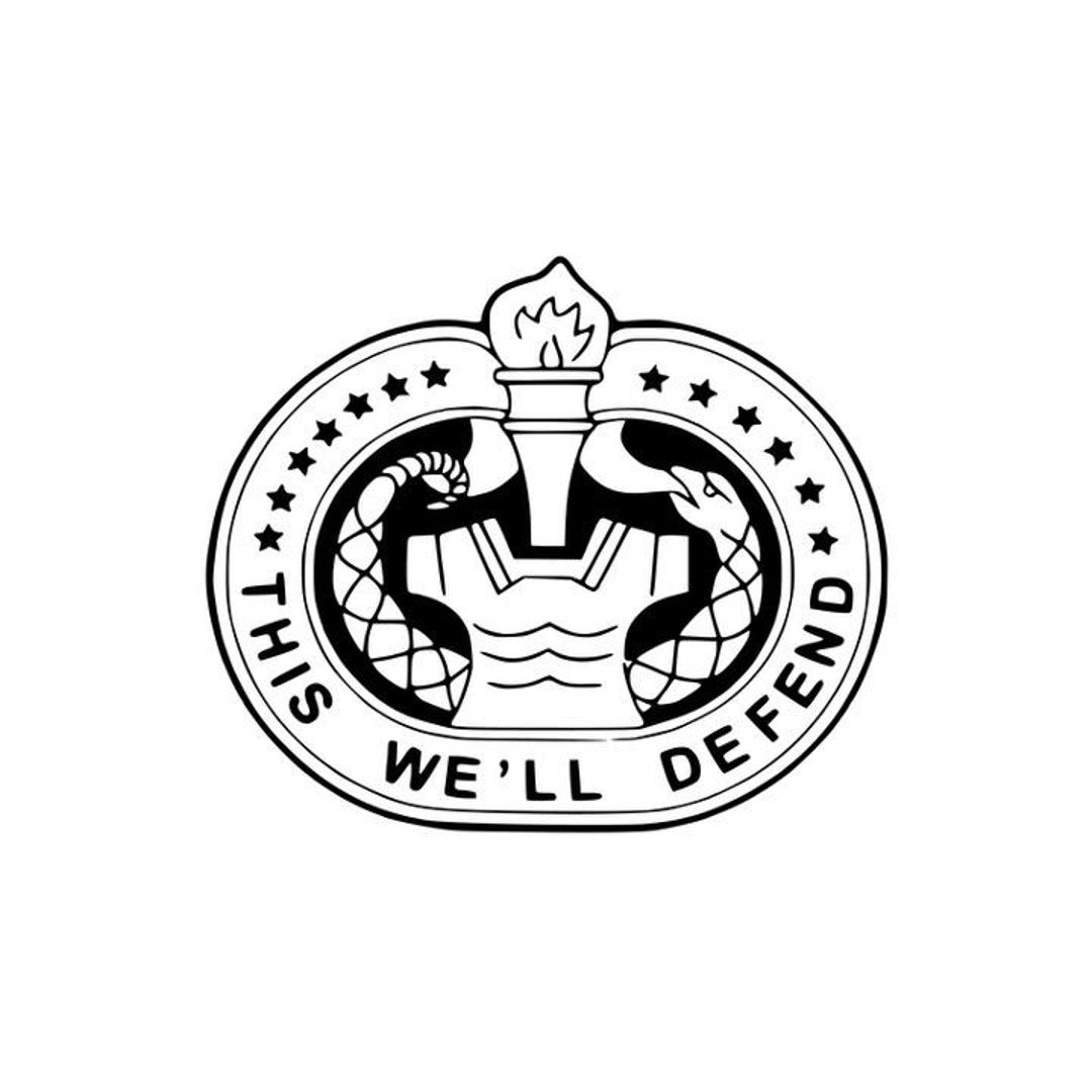Army Drill Sergeant Badge Vinyl Decal | Transparent Black Decal ...