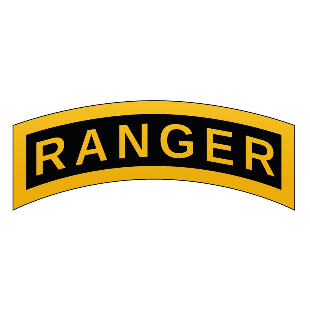 Ford Ranger Tab Ranger Tab Permasticker - Black & Gold Military Decal - Etsy