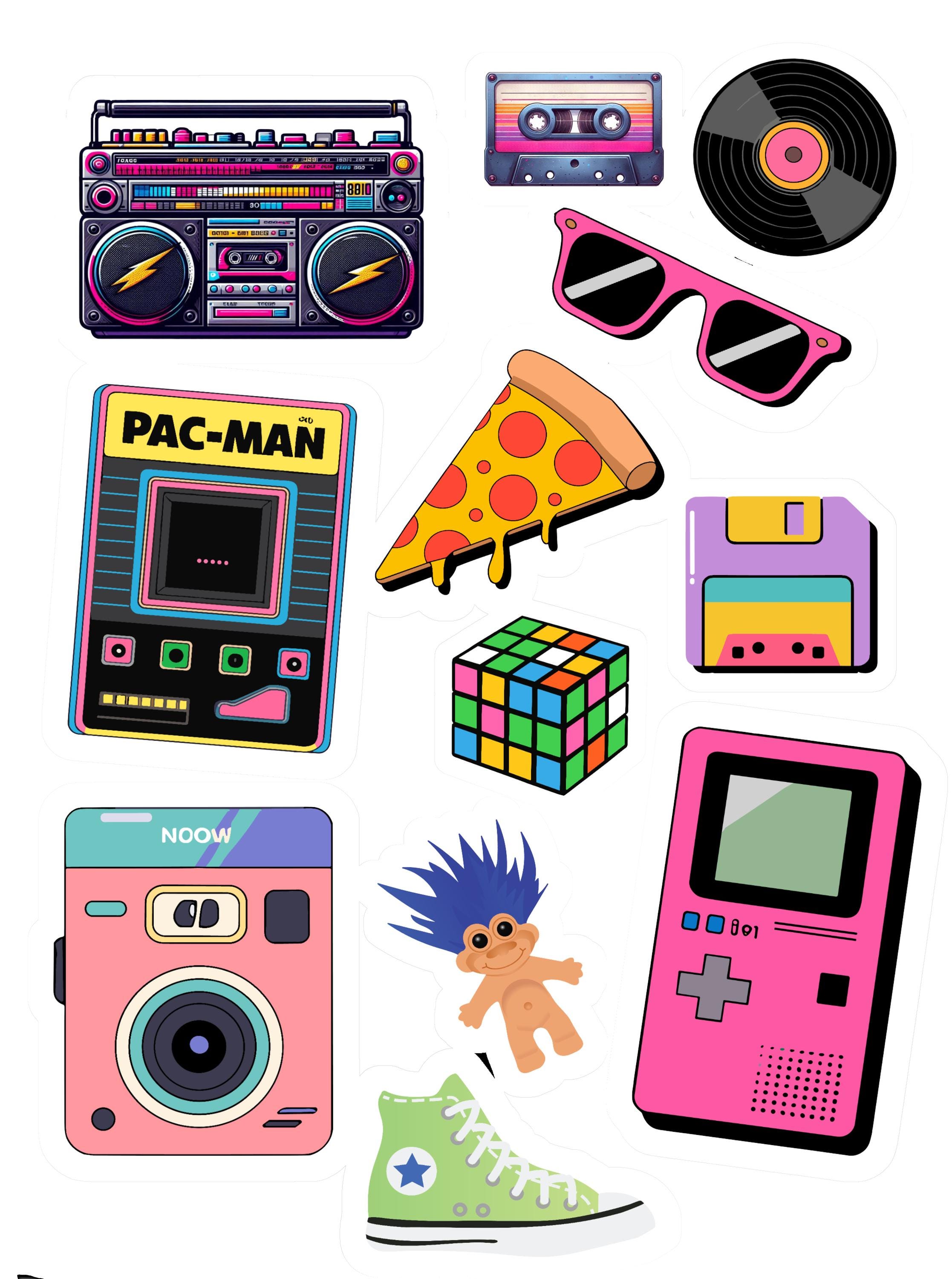 Themed Sticker Sheets: the 80's - Let's Get Retro - Etsy