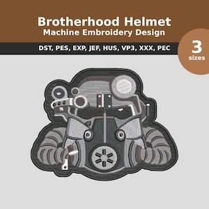 Fallout Brotherhood-helm - machineborduurontwerp