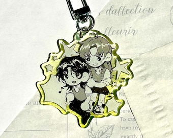 GROENE YURI (TGTSWIIWAGAA) glitter-epoxysleutelhanger