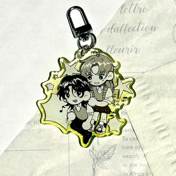 GREEN YURI (TGTSWIIWAGAA) Glitter epoxy keychain