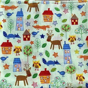 Forest Animals Fabric/vintage look