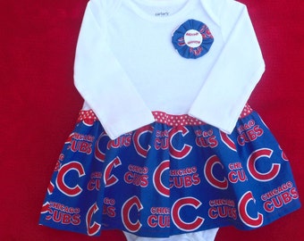 Chicago Cubs Baby/Toddler Bodysuit Dress