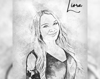 Picture into art, custom drawing, minimal portrait, digital download, faceless portrait, custom digital portrait, personalized gift art