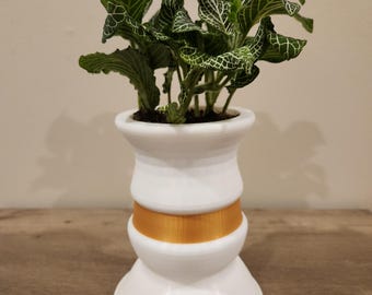 Jardinière en vase imprimée en 3D | Cache-pot décoratif moderne pour l'intérieur et l'extérieur