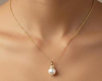 淡水パールネックレス ゴールド クラシック ヴィンテージスタイル 