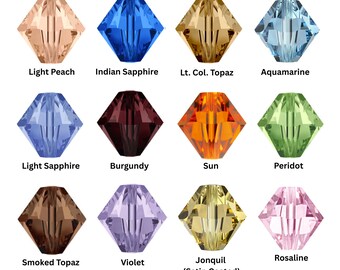 3mm Swarovski Bicone Beads, Small Bicone cut glass crystal Decorative Bead, Made in Austria, Jewelry Making Gem