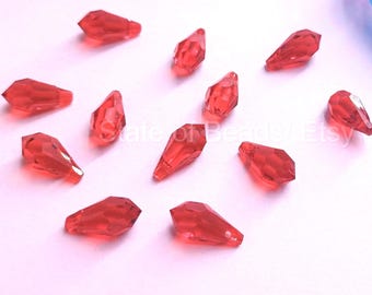 Swarovski Light Siam Prism Pendant, 13x6.5mm Sparkling Crystal Jewelry Supplies for DIY Necklaces, Earrings, & Handmade Gift