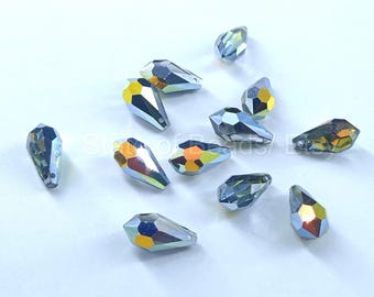 Swarovski 6000 Crystal Volcano Drop Beads, 15x7.5mm Top Drilled Charms, Jewelry Supplies, 2/6/12/36/72/144 pieces