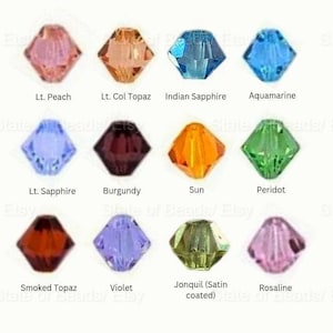 3mm Swarovski Multi Color Bicones cut Beads made in Austria, Small Bicone cut glass crystal Decorative Bead Women Jewelry Making Gem