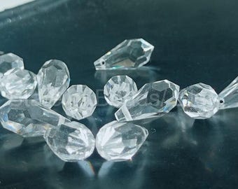 Swarovski 6000 Crystal White Drop Charm, 15x7.5mm Pendant for Necklaces, Earrings, DIY Jewelry Making
