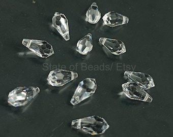 Swarovski 6000 Teardrop Charms – 13x6.5mm Crystal Drop Beads for DIY Jewelry Making