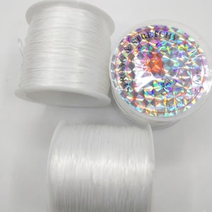 Clear Elastic Stretch Cord for Bracelets, Necklaces, Beading, DIY Crafts, Strong Transparent Elastic String