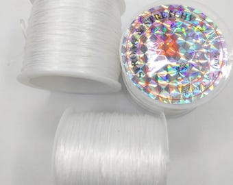 Clear Elastic Stretch Cord for Bracelets, Necklaces, Beading, DIY Crafts, Strong Transparent Elastic String