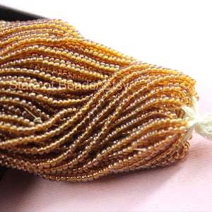 11/0 True Cut Japanese Seed Beads - Topaz Gold Opal 2 mm Full Hank (1/5/25/50) - Premium Jewelry & Craft Supply - NATIVE Supply